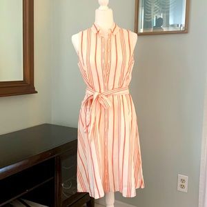 NWOT Linen sleeveless shirt dress